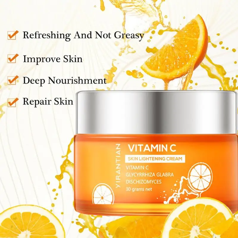 Vitamin C Cream For Face Brightening Moisturizer For Face Face Tightening Cream For Freckles Remover Hyperpigmentation And