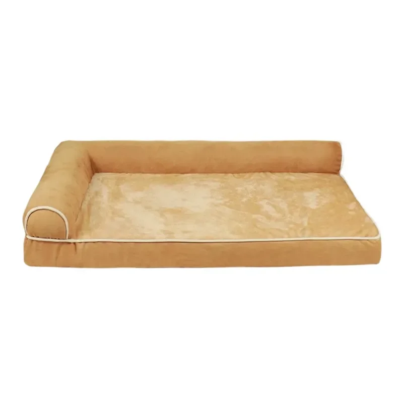 Deluxe Eco Friendly Solid Color Memory Foam Dog Bed for Small Dogs and Cats Removable Washable All Season Pet Cushion