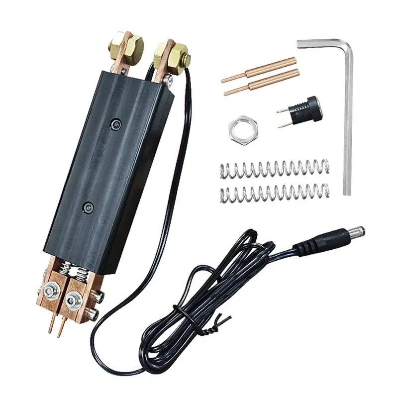 A01F-DIY Spot Welder Spot Welding Pen 18650 CNC Copper Chuck 3-15Mm 10AWG Cable Handheld Battery Pack Welder Tool
