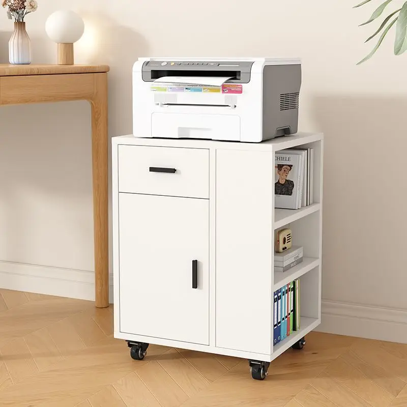Removable printer copier placement cabinet with wheel bookcase floor cabinet family storage cabinet locker rack