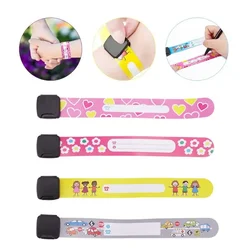 8 Pcs Outdoor Safe ID Bracelet Event Festival Parties  Kids Anti-lost Info Wrist Band Children Reusable Recognition Wristband