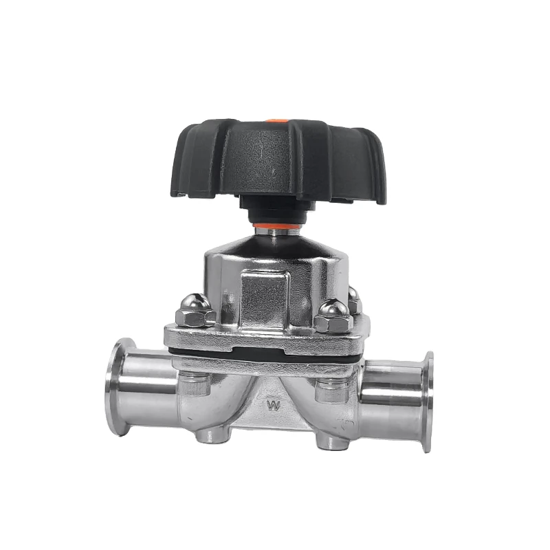 High Quality 316L Stainless Steel Manual Power Sanitary Diaphragm Valve for Water Media