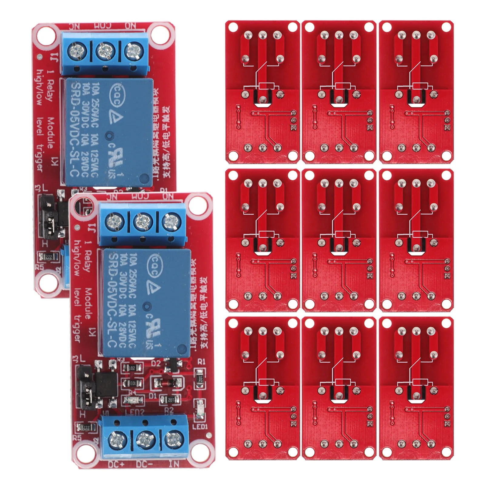 

12pcs Relay Module Electromagnetic Coil Expansion Board High Low Level Trigger Optocoupler Isolation Control Circuit USB Water