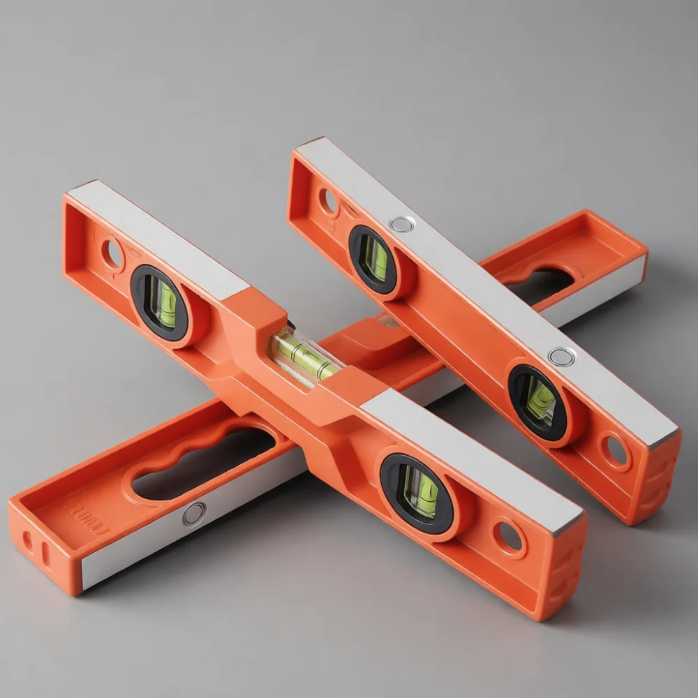 Solid Cast Aluminium Magnetic Spirit Level Professional Measuring Tool Rugged Construction Device For Accurate Alignment