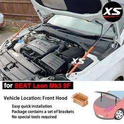 Für SEAT Leon MK3 5F 2012-2020 Front Bonnet Hood Ändern Gasdruckfedern Lift Unterstützung Carbon Faser Stoßdämpfer absorber Zylinder Stangen