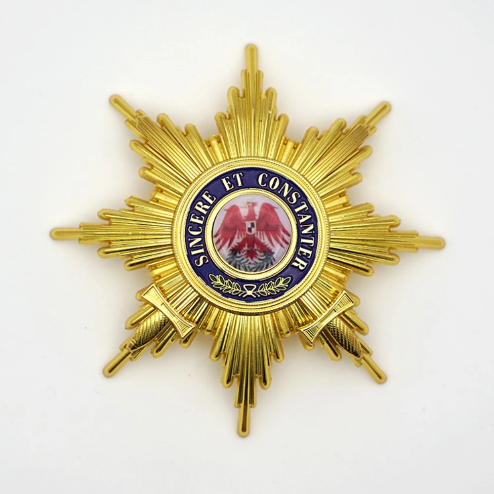 Prussia Grand Cross Red Eagle Medal Star William II Red Eagle Cross Badge Pin History Collection Decoration Crafts
