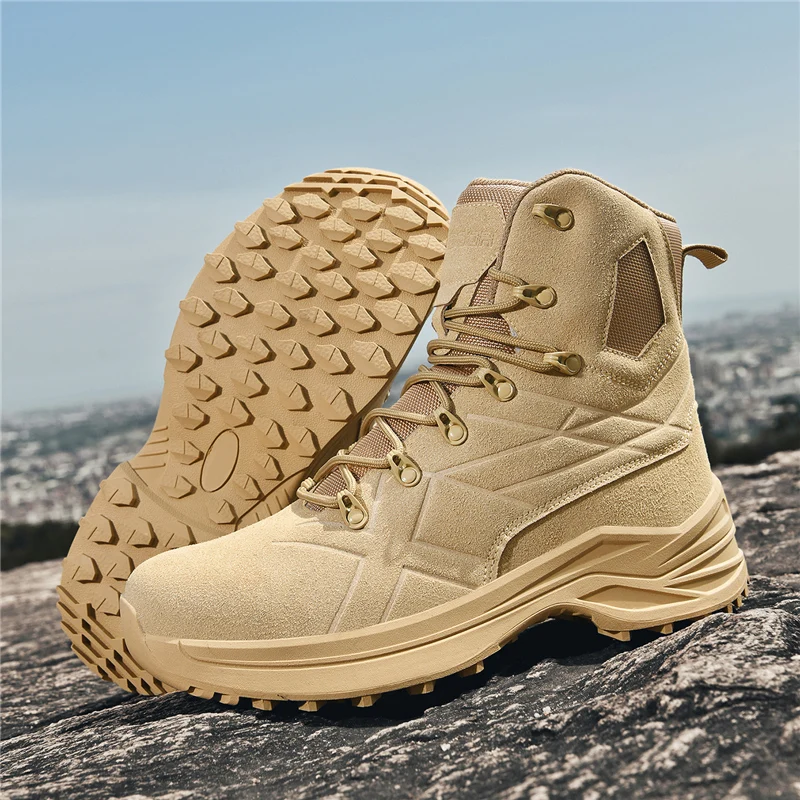 Men's Hiking All-terrain Outdoor Sports Shoes Breathable Wear-resistant Mesh Non-slip Hiking Shoes Outdoor