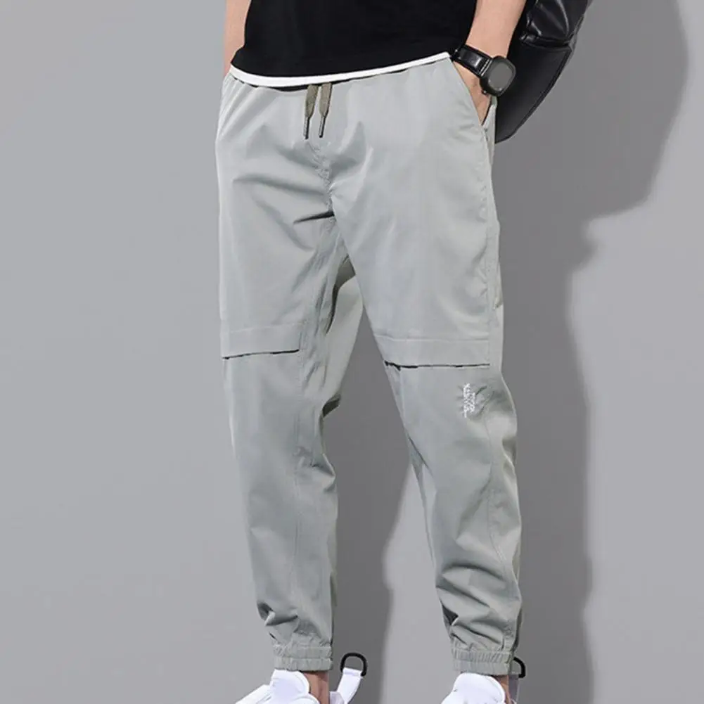 

Cargo Pants Trousers for Men 2022 Elastic Waist Drawstring Cool Spring Pants Ankle-banded High Quality Techwear Pants