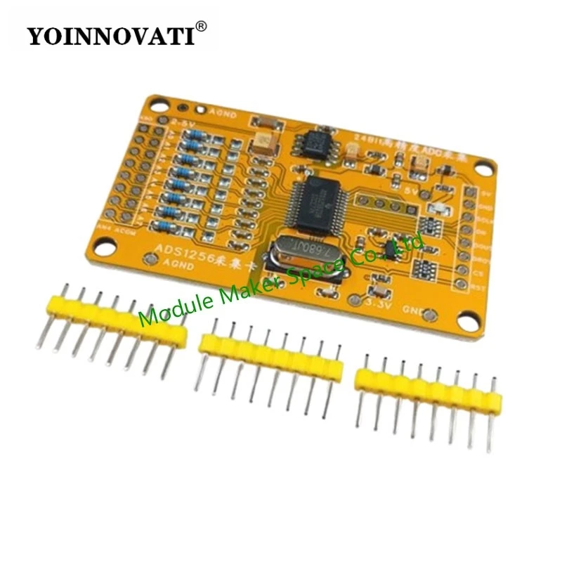 Upgraded version ADS1256 24-bit ADC, 8-channel AD module, high-precision ADC data acquisition