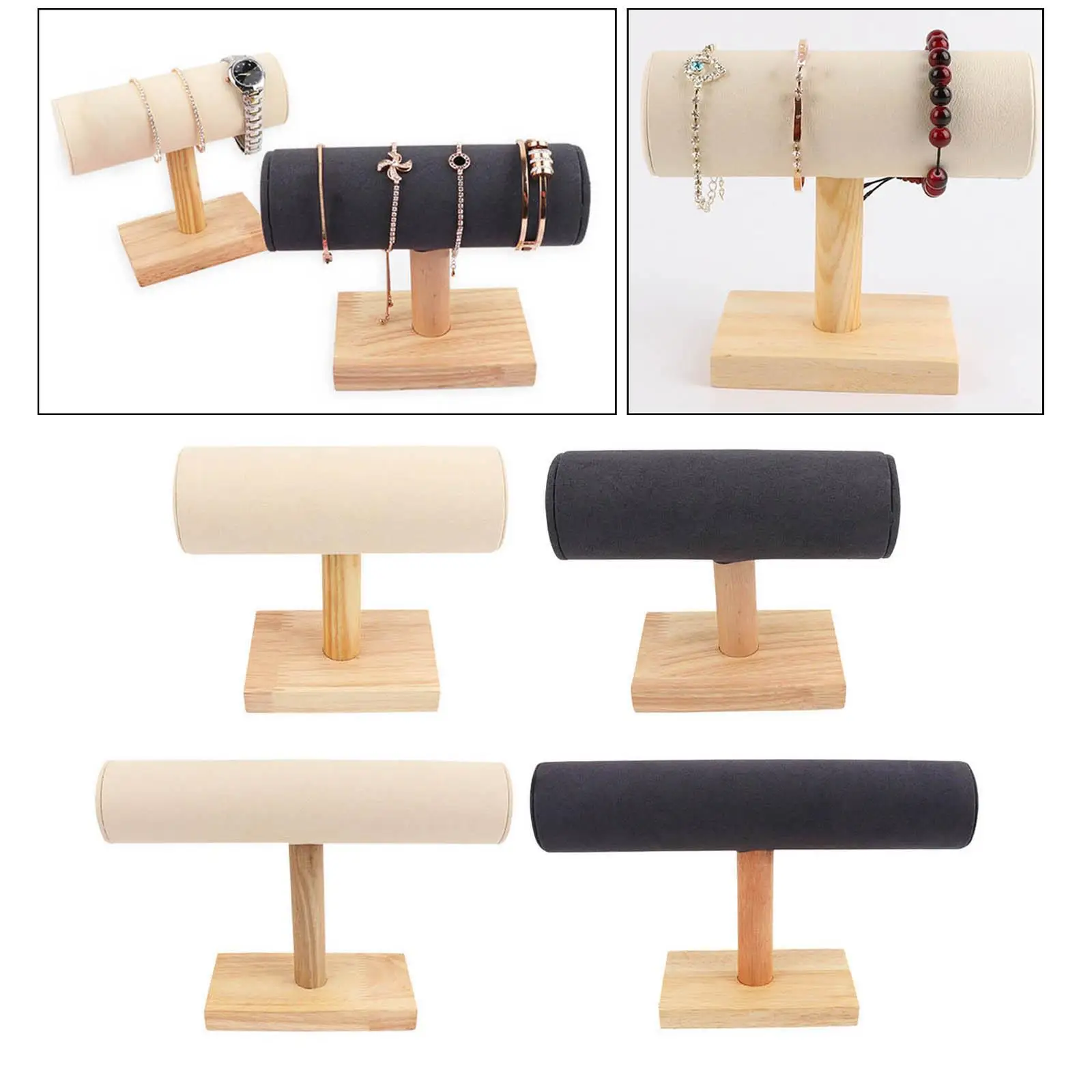 

Jewelry Display Rack Storage T Bar Holder Wrist Watch Chain Showcase