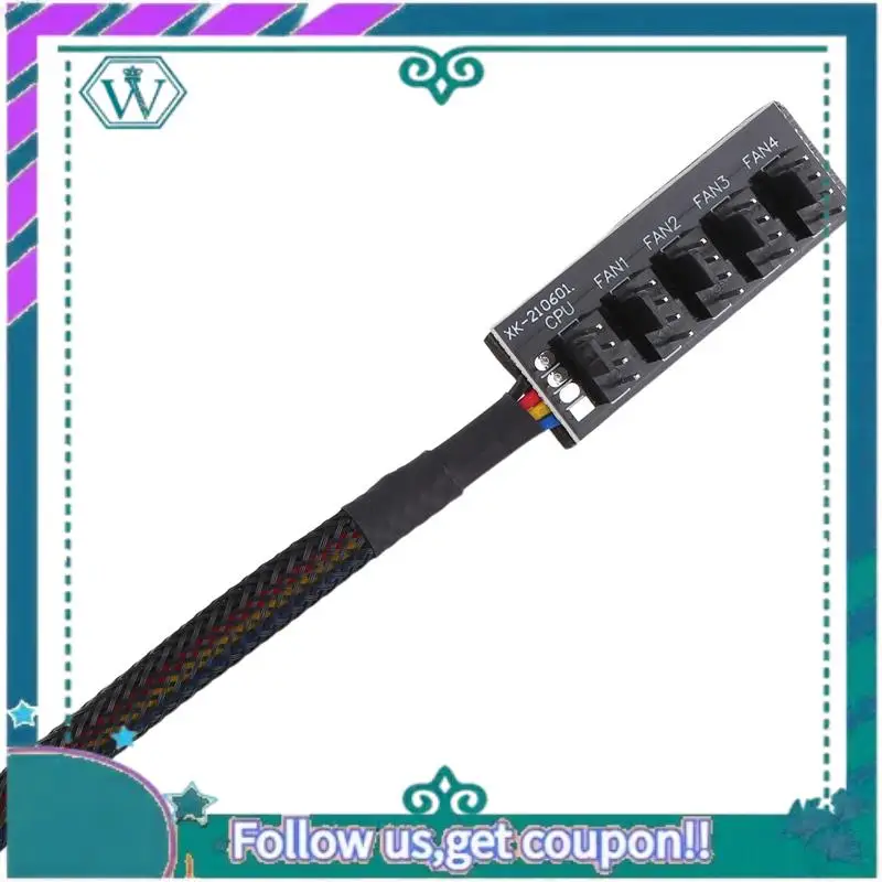 

Модернизированный хост-корпус, кулер для ПК, кабель питания вентилятора, 1 гнездо на 5 шт., 4-контактный разъем, вентилятор-концентратор, разветвитель, кабель для 4-контактного ШИМ-вентилятора охлаждения