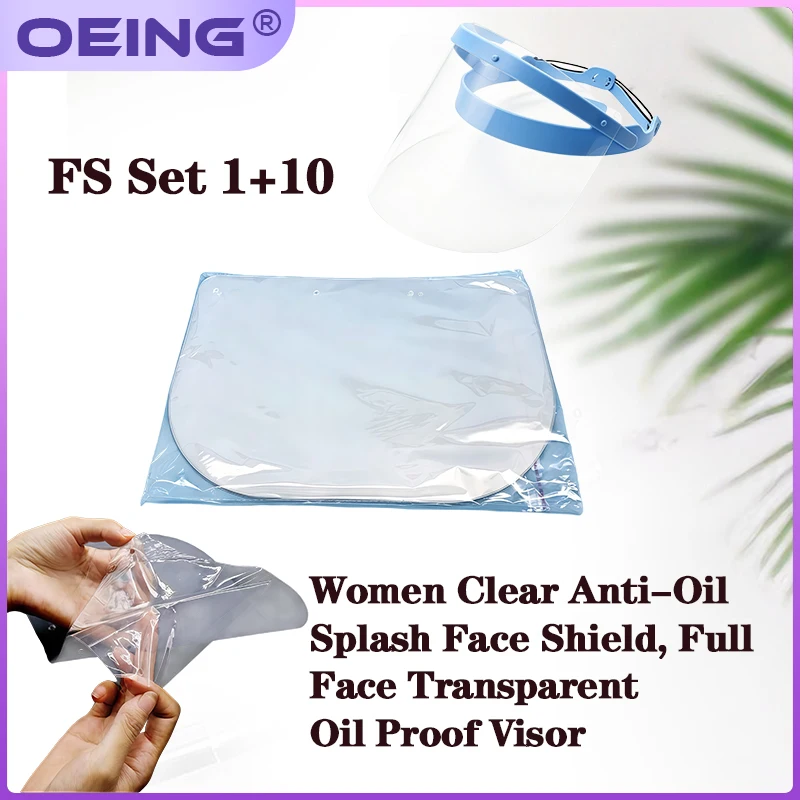 Adjustable, Head-Mounted, Double-Sided, Anti-Fog, Laminated Plastic, High-Definition Transparent PET Face Shield