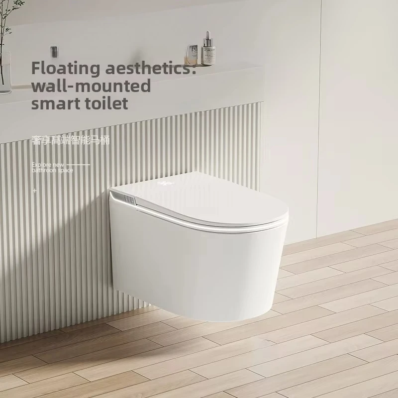 110V ~ articles sanitaires de conception moderne support mural arrière toilette intelligente tenture murale en céramique télécommande intelligente