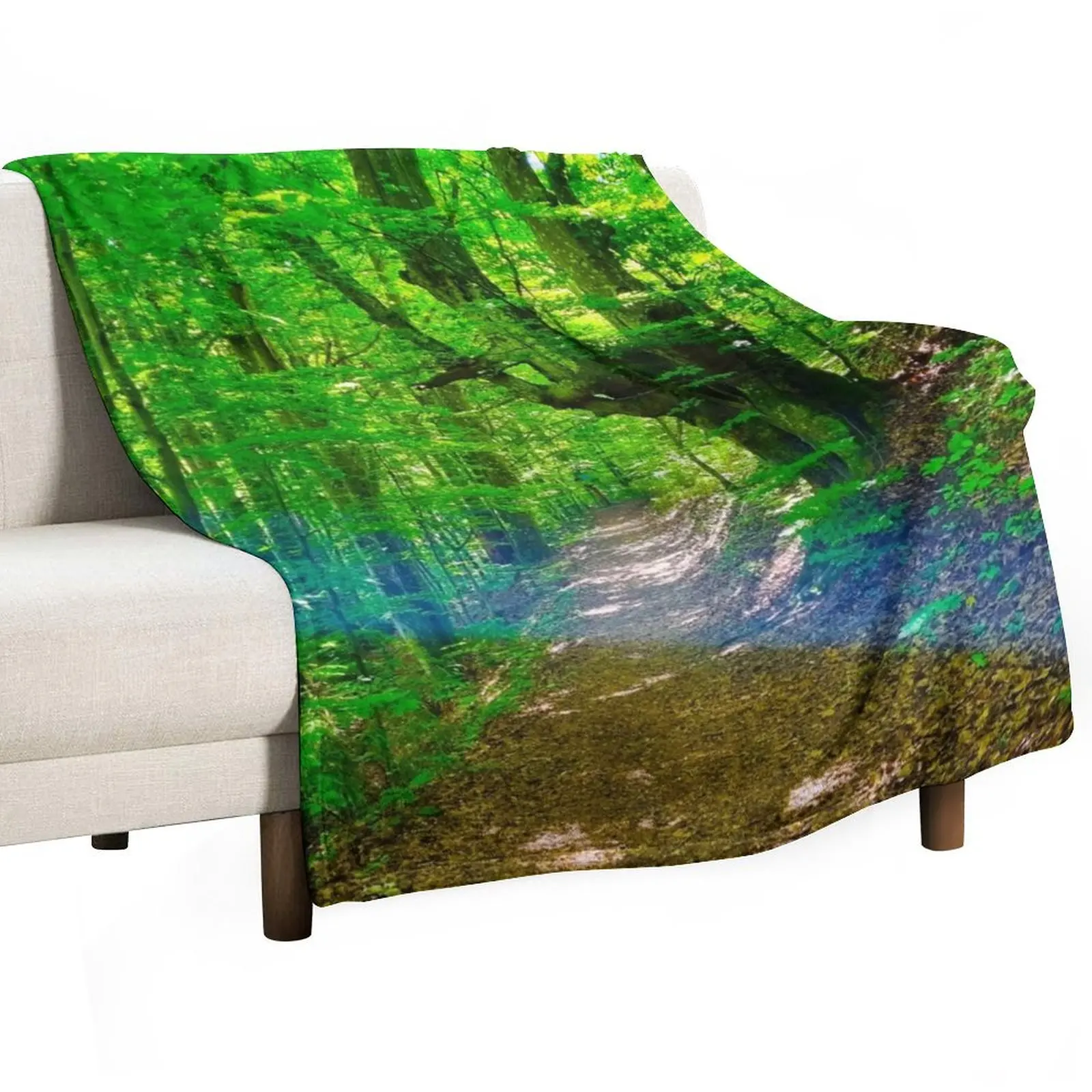 

Forest Path Throw Blanket blankets ands Decorative Sofas Bed Fashionable Sofa Throw Blankets