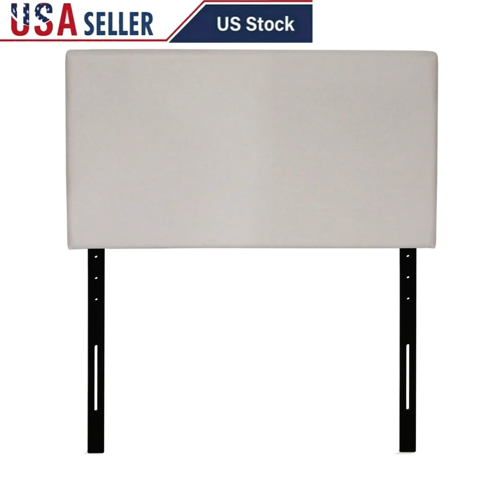 

Upholstered Twin Headboard Simple Clean Design Easy Assembly Bedroom Furniture Neutral Upholstery Sturdy Durable Care