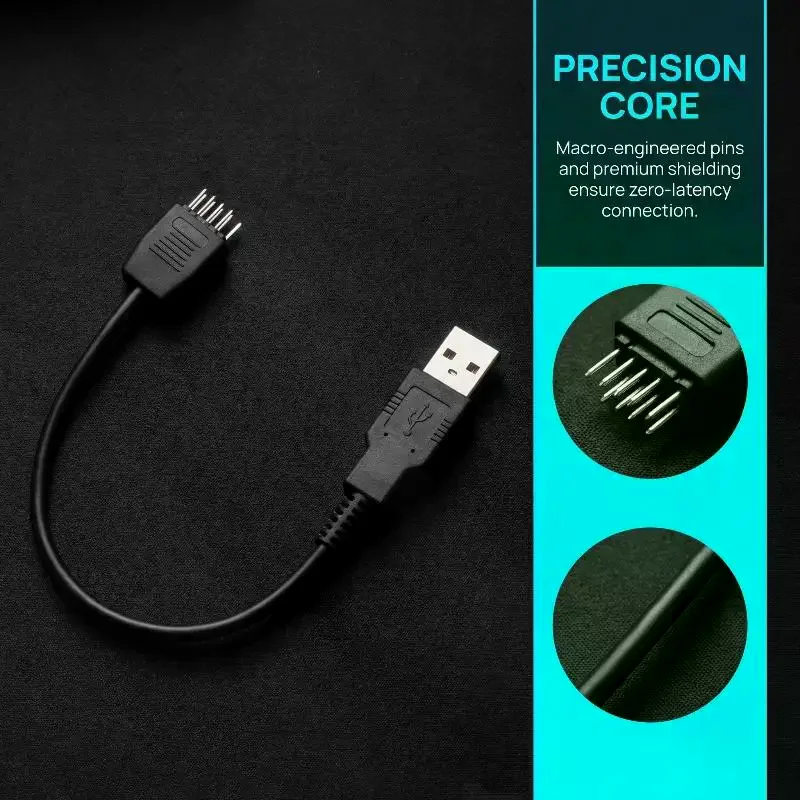 20cm 40cm 60cm 9-Pin USB Extension Cable USB Adapter Cord Keyboard Teclado Mecânico For Laptop Desktop Accessory
