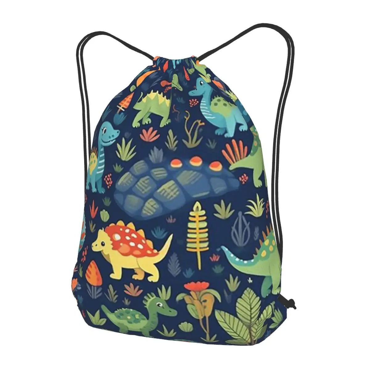 

Cartoon Cute Dinosaur Pattern Backpacks Casual Drawstring Bags Shoes Bag Book Bags for Travel Students
