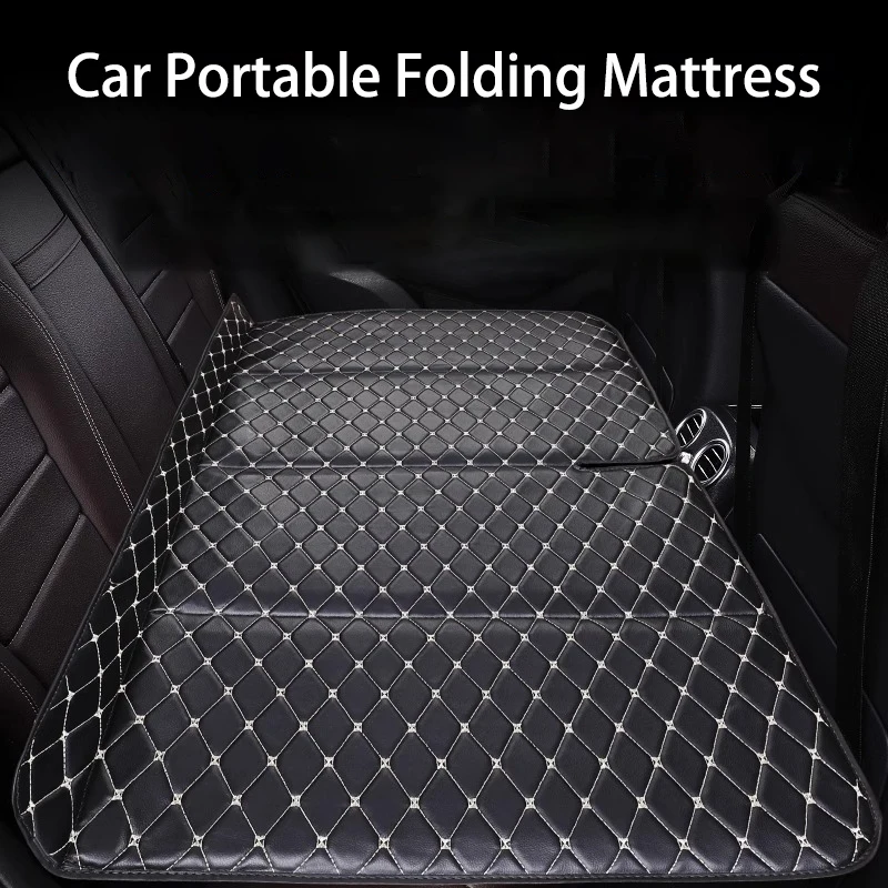 Car Travel Bed Sedan Suv Rear Seat Bed Mattress Thickened Portable Car Travel Sleeping Mattress Aout Sleeping In-Car Bed 