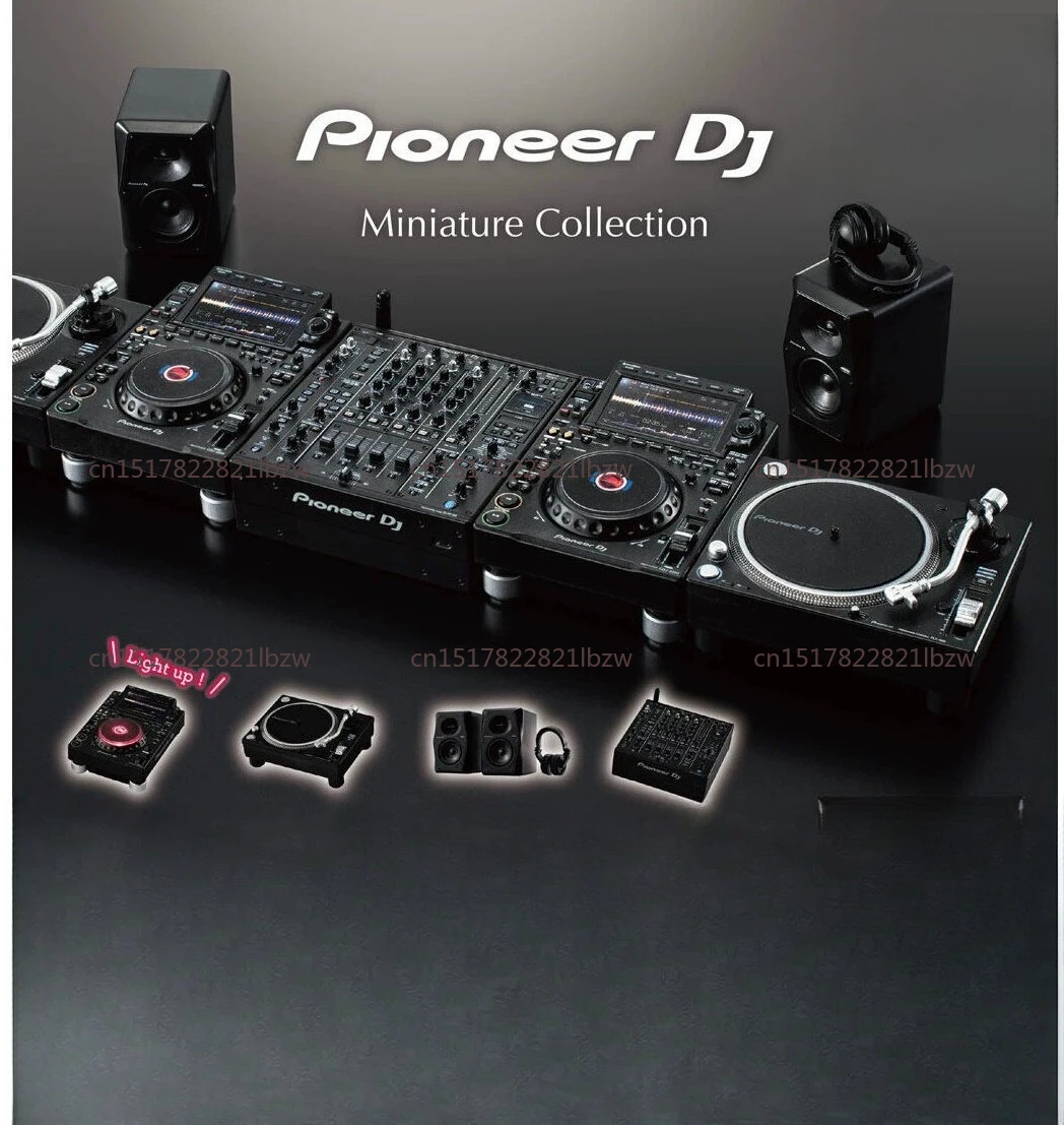 Oryginalny for Bandai Gashapon Pioneer Mini DJ Instrument muzyczny Qversion Mini Anime Figurka akcji Model Zabawka Kolekcja