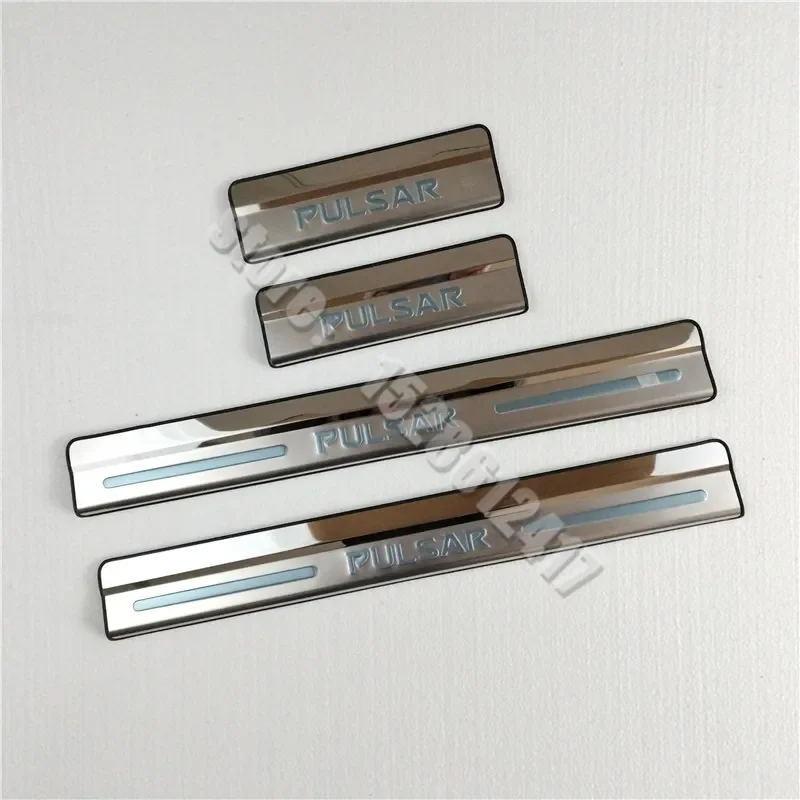 

For Nissan Pulsar 2012 -2017 Stainless Steel Car Threshold Guard Plate Trunk Threshold Guard Plate Anti-scratch Car Accessories