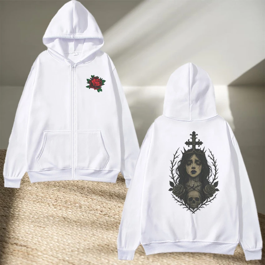 

Bad Omens Rock Alternative Fashion Gothic Lady Graphic Winter Sweatshirt 2026 Men women Fleece Casual Coat jacket Unisex Hoodie