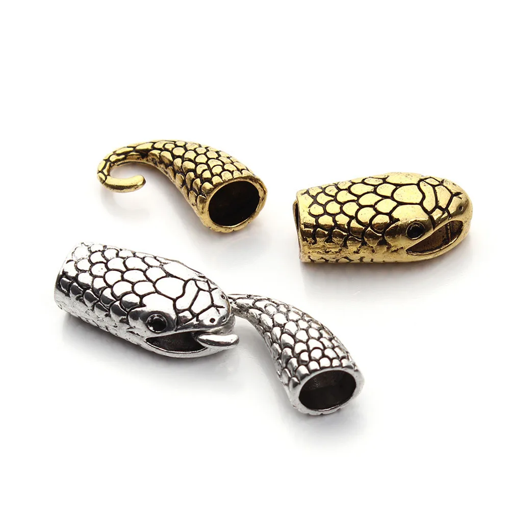 

10 set Snake Scalp Buckles Alloy Jewelry Clasps for Necklace Bracelet DIY Craft Supplies Women Accessories Snakehead Clasps