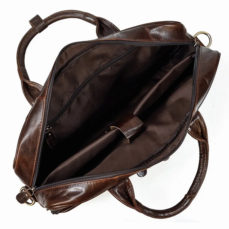 Nesitu Vintage A4 สีน้ําตาลกาแฟสีดําของแท้หนัง Executive 14 ''แล็ปท็อปกระเป๋าเอกสารผู้ชาย Messenger กระเป๋า Portfolio กระเป๋าถือ M3319