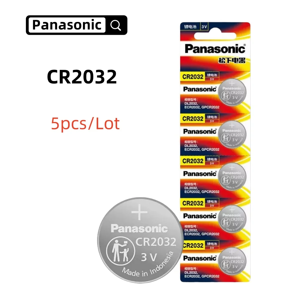 5 sztuk oryginalny PANASONIC CR2032 CR 2032 3V bateria litowa do zegarka kalkulator zegar zabawki zdalnie sterowane przycisk monety komórka — zdjęcie produktu 6