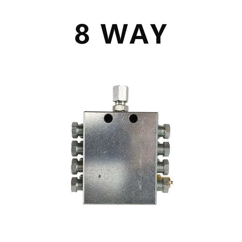 JPQ سلسلة التدريجي تزييت مقسم صمام 6-8 طرق الشحوم الموزع كتلة التشحيم الموزع