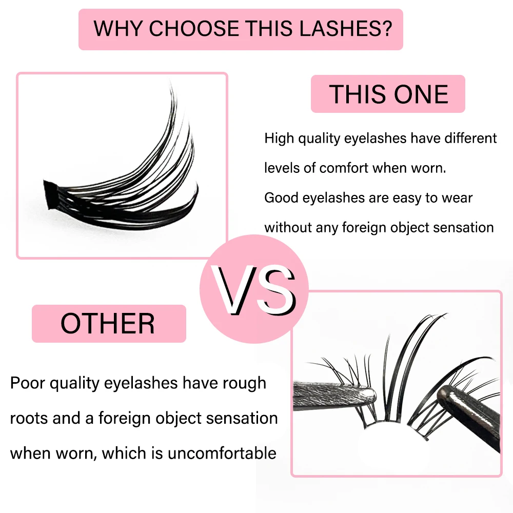 640 clusters Mink false eyelashes 30D-60D high-capacity DIY Eyelash bundle Reusable Individual False Eyelashes Eyelash Extension