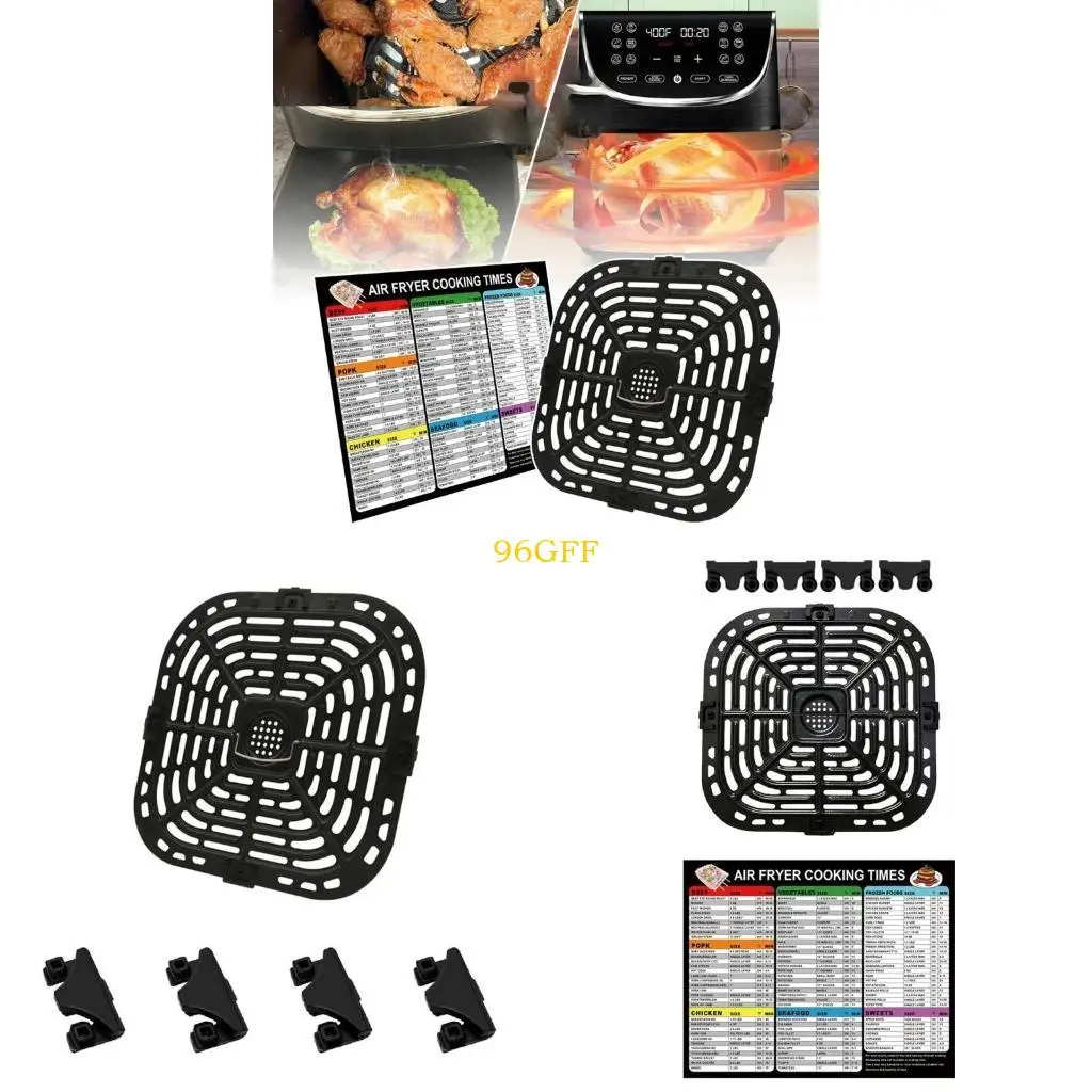 96GF Multifunctional Air Fryer Grilling Plate Air Fryer Cooking Tray Air Fryer Baking Pans Air Fryer Accessory for Air Fryer