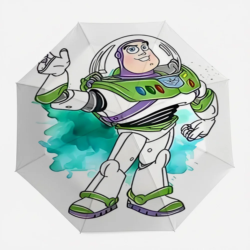 

Disney Toy Story Buzz Lightyear Watercolor Print Automatic Folding Umbrella, Portable Waterproof Windproof Travel Umbrella for K