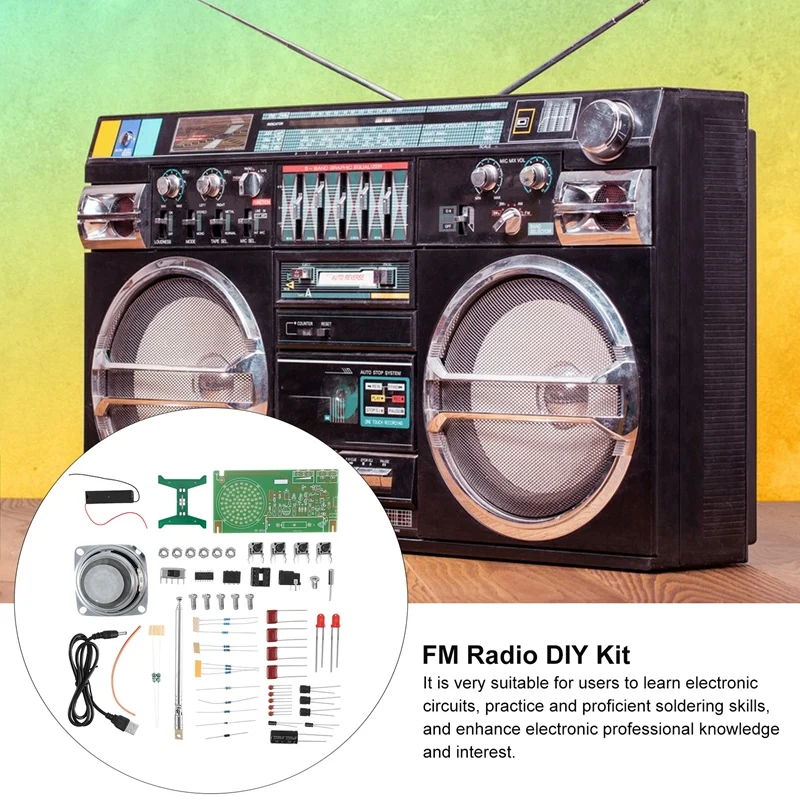 FM Radio DIY Kit RDA5807 FM Radio Receiver 87Mhz-108Mhz Frequency Modulation TDA2822 Power Amplifier