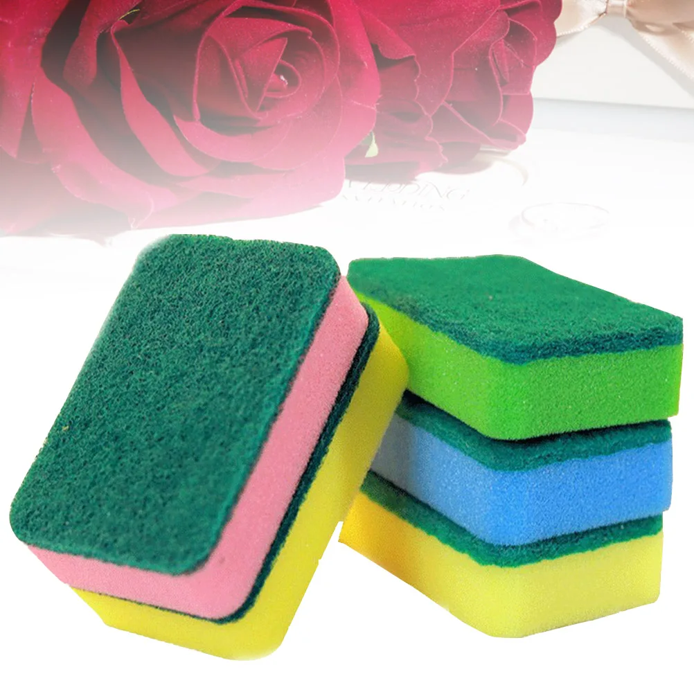 5 قطعة لوحة تجوب إسفنجة تنظيف المطبخ المتينة لغسل الصحون بالوعة صنبور موقد غير خدش متعددة الأغراض فرك الإسفنج