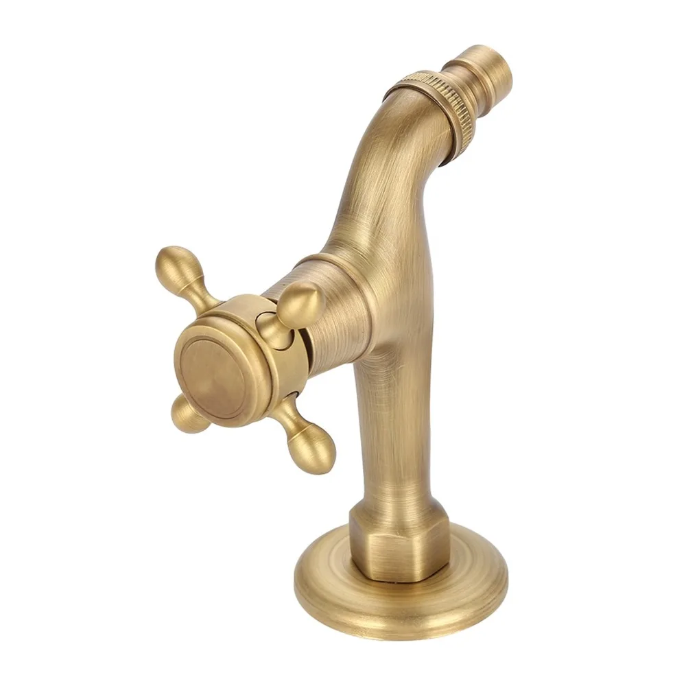 Durable Brass Faucet Wall Mounted Single Handle Washing Machine Faucet Single Cold Water G1/2" Connection Water Tap Sink
