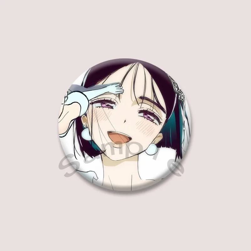 Cartoon Cute Girl Sua Soft Button Pins Anime Alien Stage Coin Brooches on Backpack Decor Round Badges for Bag Hat Jewelry Gifts