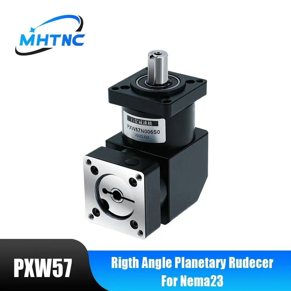 PXW57 Rigth Angle  90 Degree Angle Planetary Rudecer Ratio 4 To Ratio 216 Suit Nema23 for CNC Stepper Servo Motor Reduce