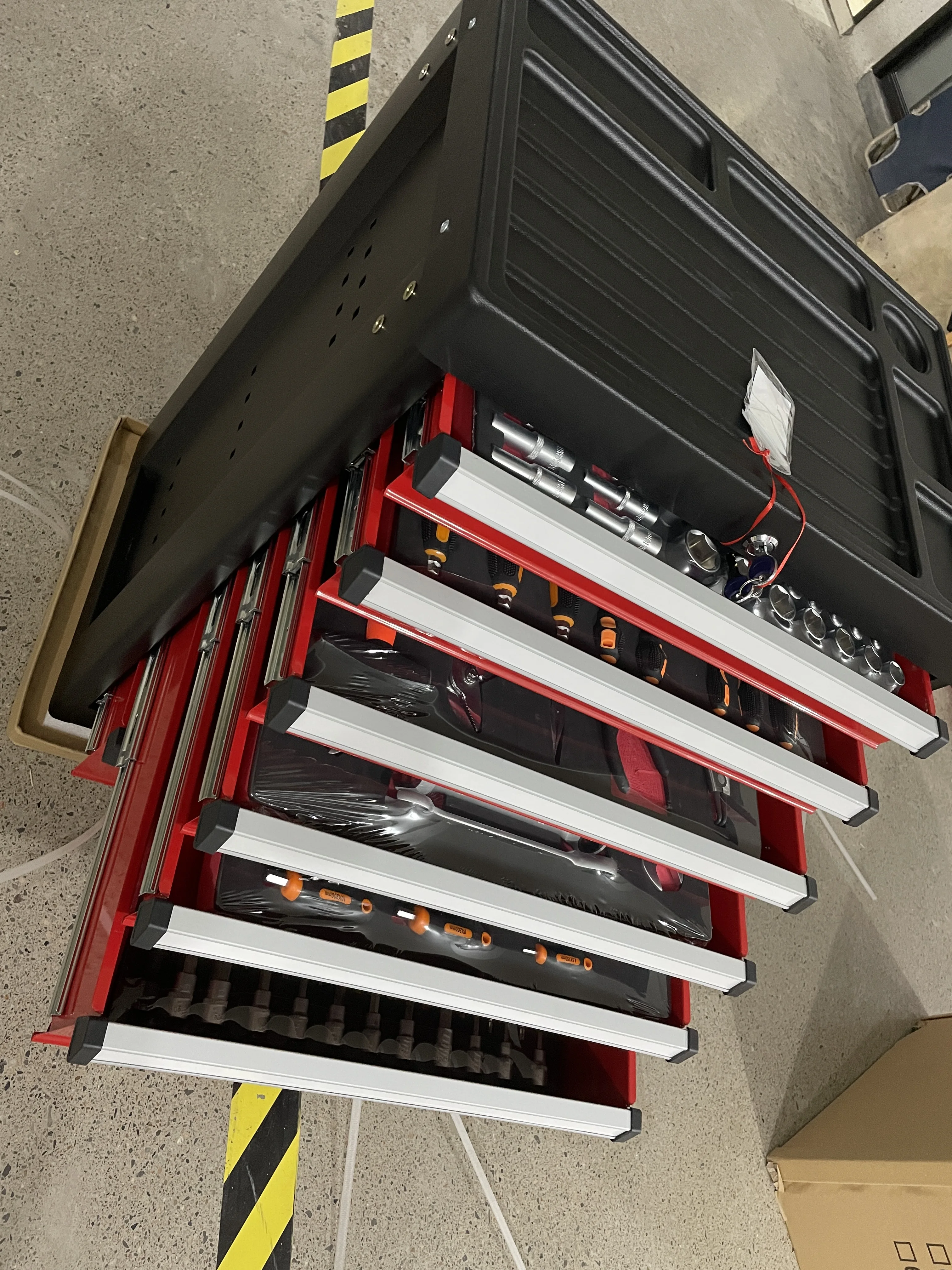 258-Piece Rolling Metal Tool Cabinet Trolley Cart 7-Drawer Steel Tool Chest With Workshop Tools OEM Customizable Storage.toolbox