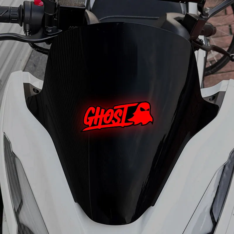 Autocollants réfléchissants fantôme moto, 1 pièce, pour bricolage, Scooter, fenêtre de voiture, pare-chocs, ordinateur portable, autocollants en vinyle amusants auto-adhésifs imperméables