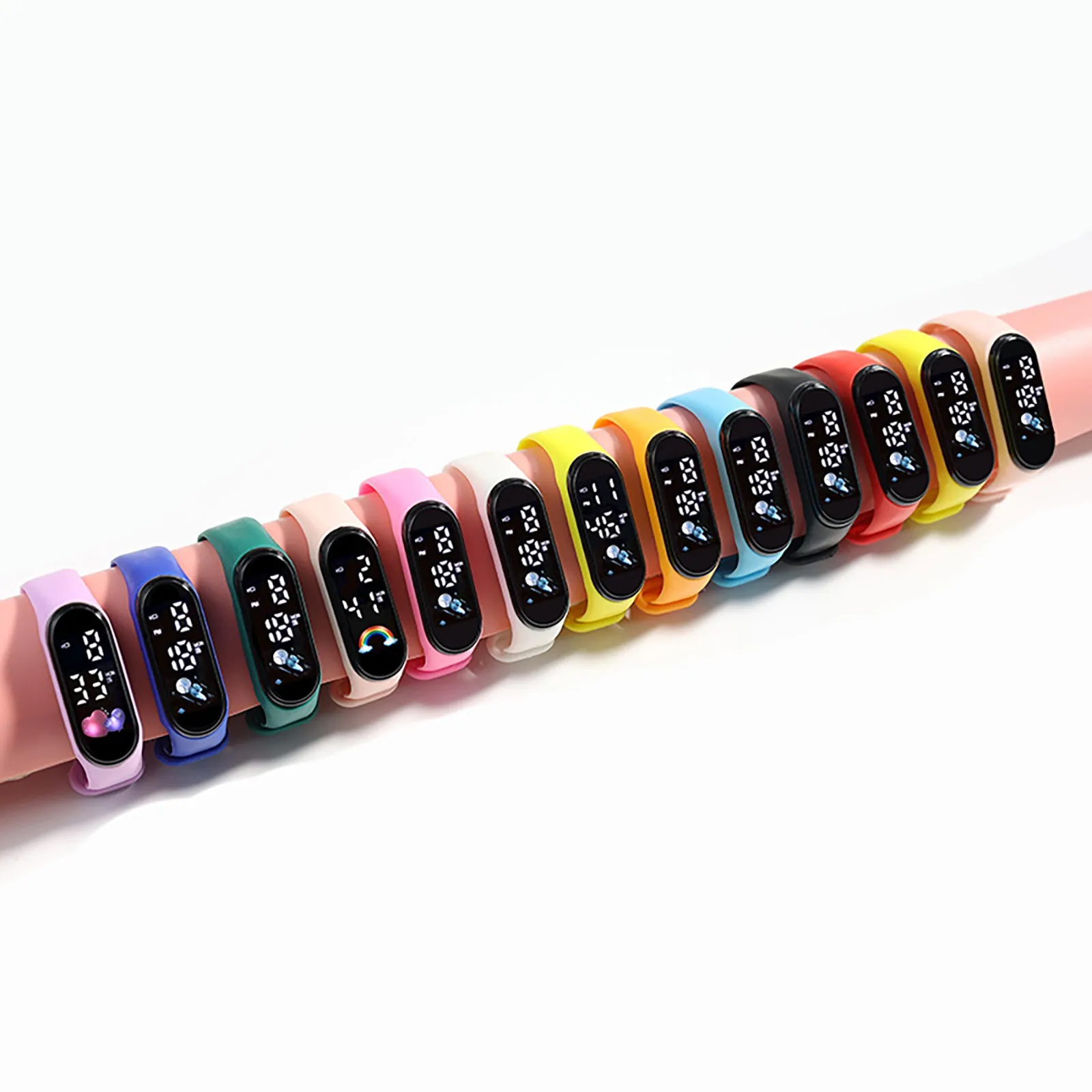 Multi-color Smart Watch For Children Boy Girl Fashion LED Digital Wrist Watches Silicone Strap Waterproof Sport Watch Relogio