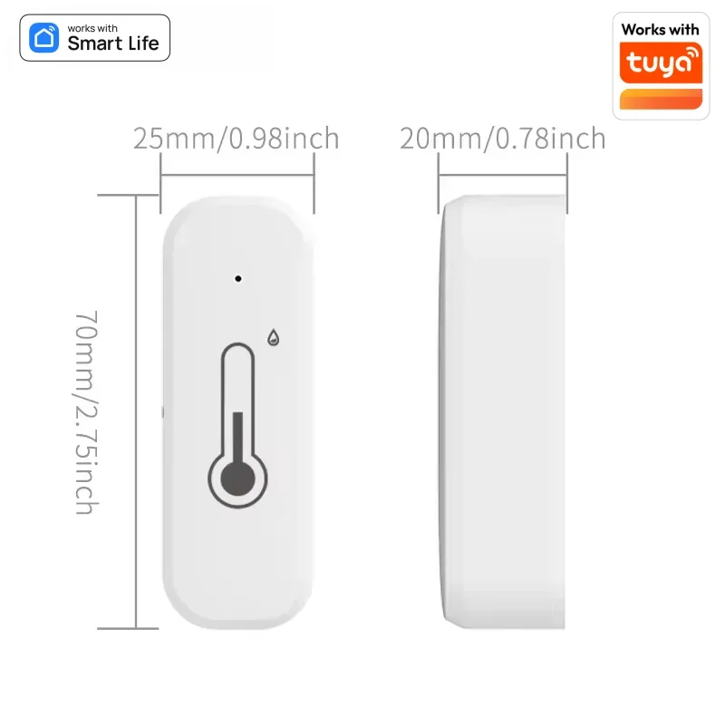 Tuya Wifi Smart Temperature And Humidity Sensor indoor By Smart Life APP Works Battery Powered With Tuya Alexa Google Home