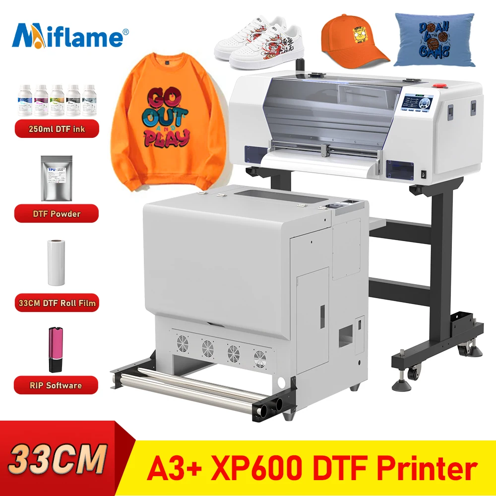 A3+ XP600 DTF Printer Directly to Film Transfer Printer impresora dtf A3 For Hoodies Clothes jeans A3 T shirt Printing Machine