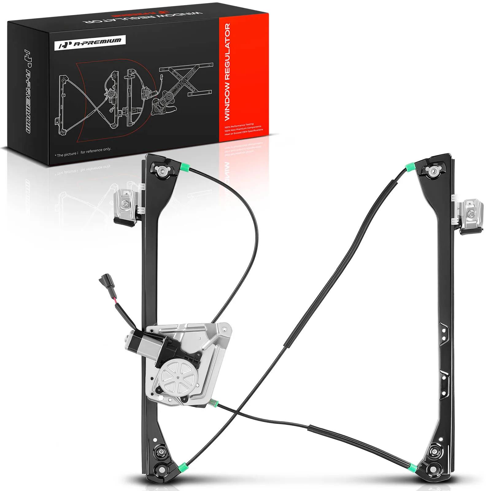 A-Premium Front Driver Side Window Regulator with Motor for Pontiac Aztek 2001-2005 Buick Rendezvous 2002-2007