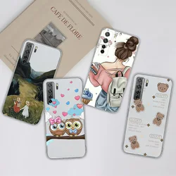 Phone Case For Honor 30S Cute Transparent Soft TPU Back Cover For Honor30s 30 S Funda For Coque Huawei Nova 7 SE 7SE Cases Capa