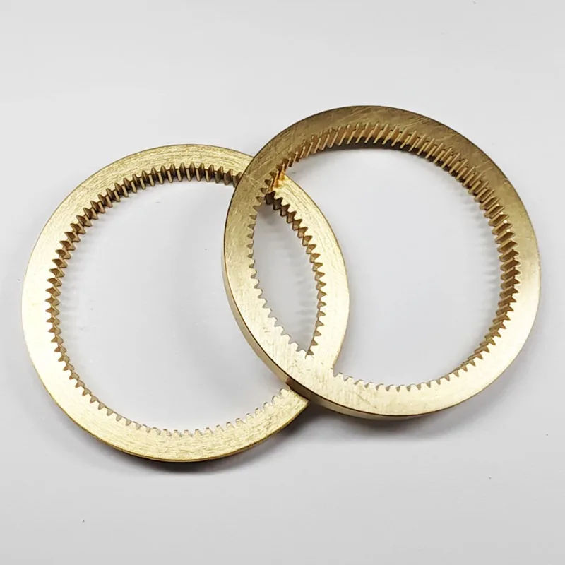 0.5M Small Modulus Brass Internal Gear Ring for Reducer, Metal Sleeve Gear