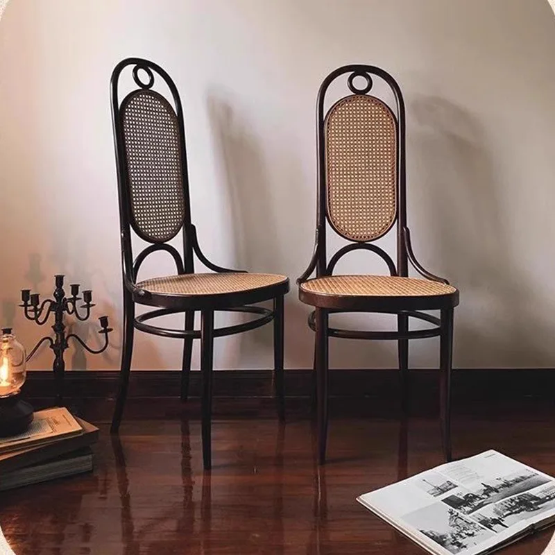 Restaurant einfacher Einzelsofastuhl antiker Rattan fauler Freizeitstuhl