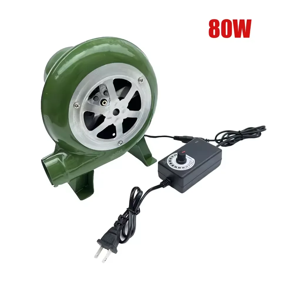 Kipas Blower Elektrik Kipas BBQ 100V 220V Cocok untuk Blower Tempa Mini Barbekyu dengan Adaptor Kecepatan AC100-240V M89B
