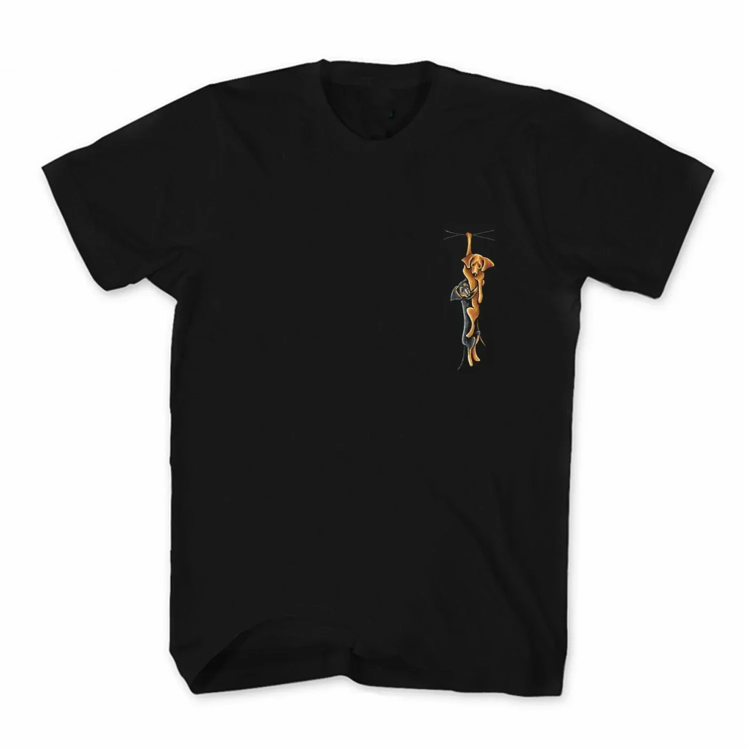 

Funny Hangs Dachshunds Brother Dog Lovers Gift T-Shirt 100% Cotton O-Neck Short Sleeve Summer Casual Mens T-shirt Streetwear