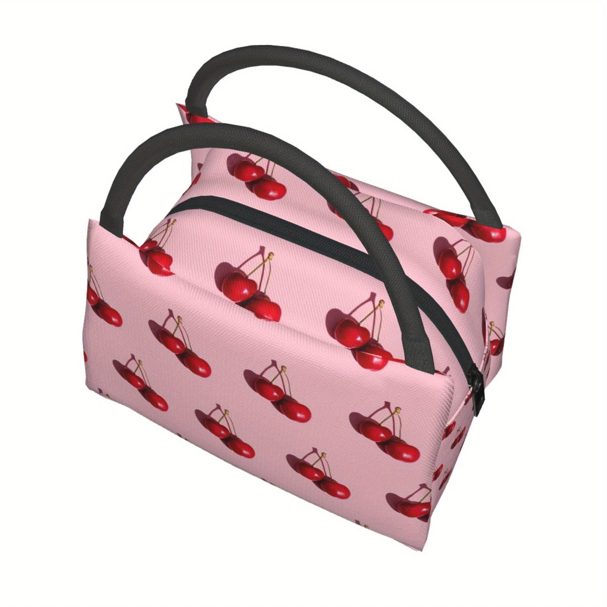 عيد الميلاد سعيد الكرز نمط، حقيبة تبريد محمولة قابلة لإعادة الاستخدام حقيبة تبريد، حقيبة غداء معزولة للتخييم نزهة الشاطئ أساسيات