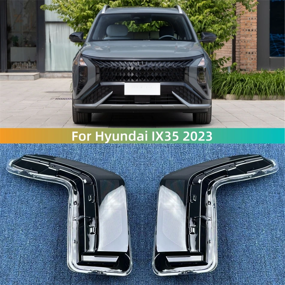 

For Hyundai IX35 2023 Car Gadgets Lampcover Caps Headlight Shade Car Front Headlight Lens Cover Lights Shell
